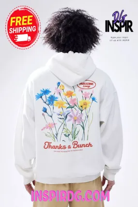 -Urban OutFitters UO White Thanks A Bunch Hoodie