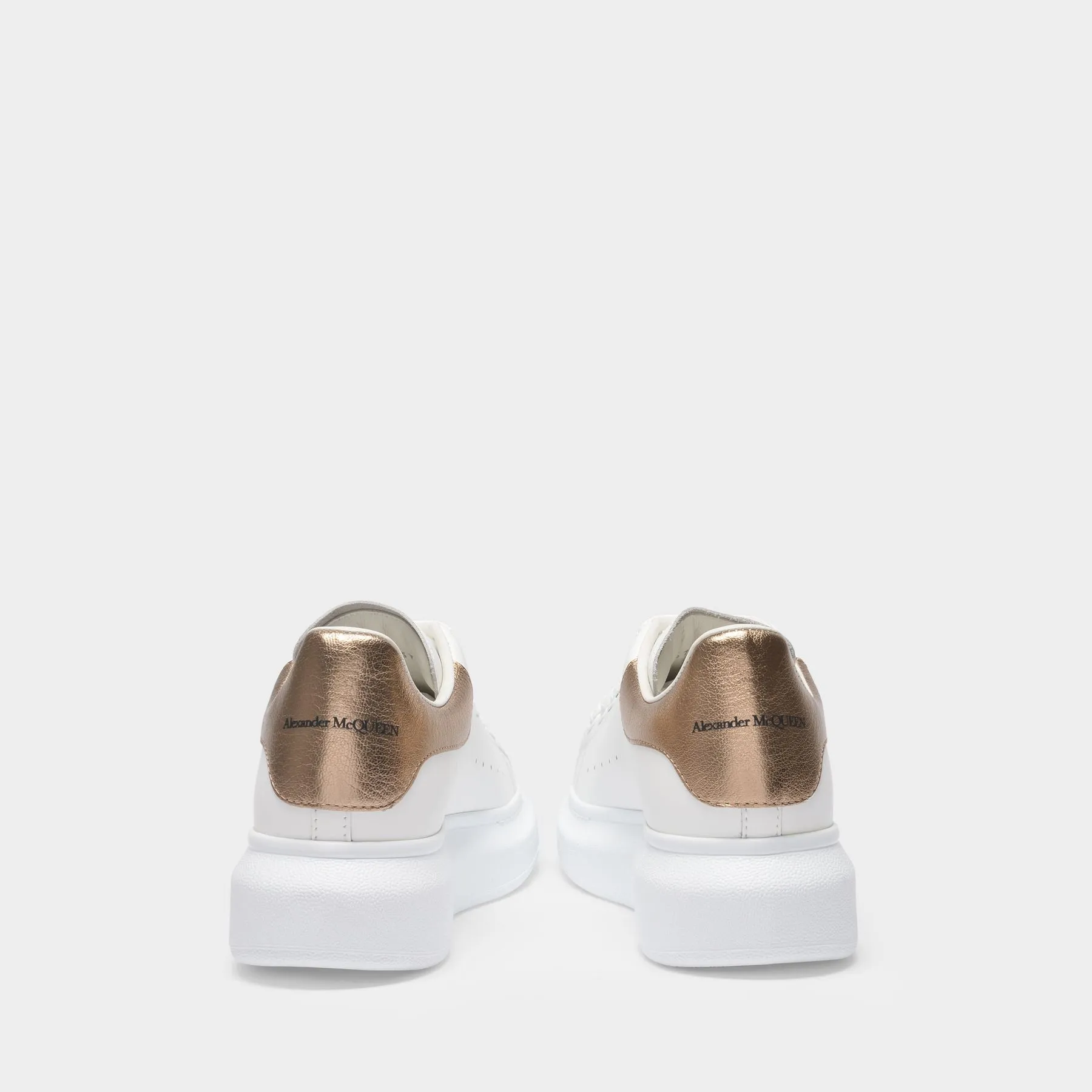 Alexander McQueen  Oversized Sneakers - Alexander Mcqueen - White/Pink Gold - Leather