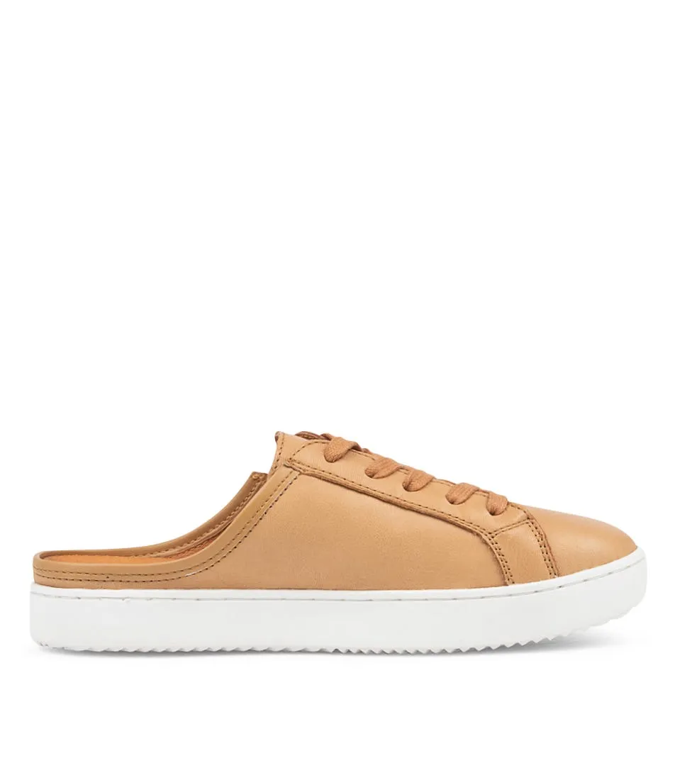 ALFIE & EVIE Vista Camel Leather Sneakers