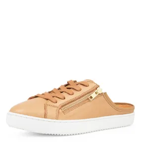 ALFIE & EVIE Vista Camel Leather Sneakers