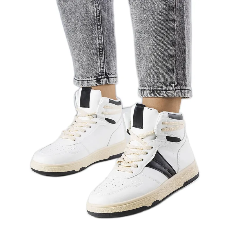 Black and white high-top sneakers from Robin