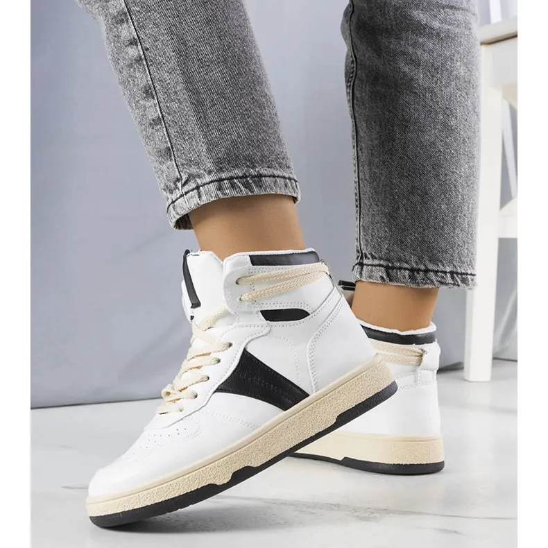 Black and white high-top sneakers from Robin