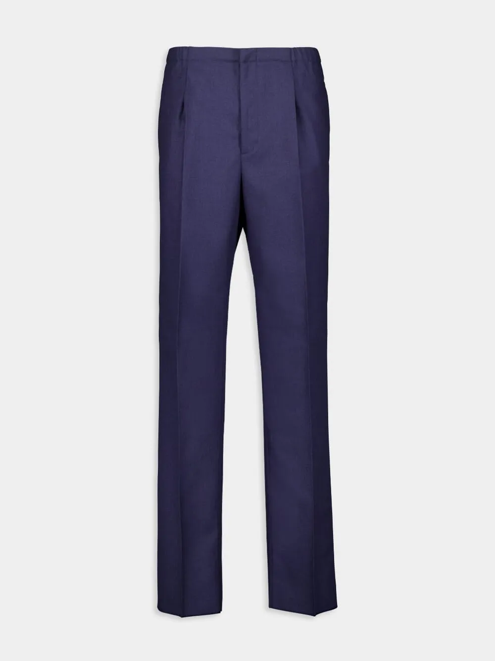 Blue Wool Tailored Trousers