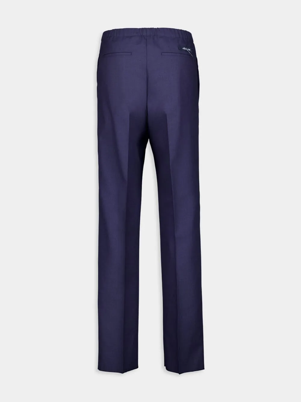 Blue Wool Tailored Trousers