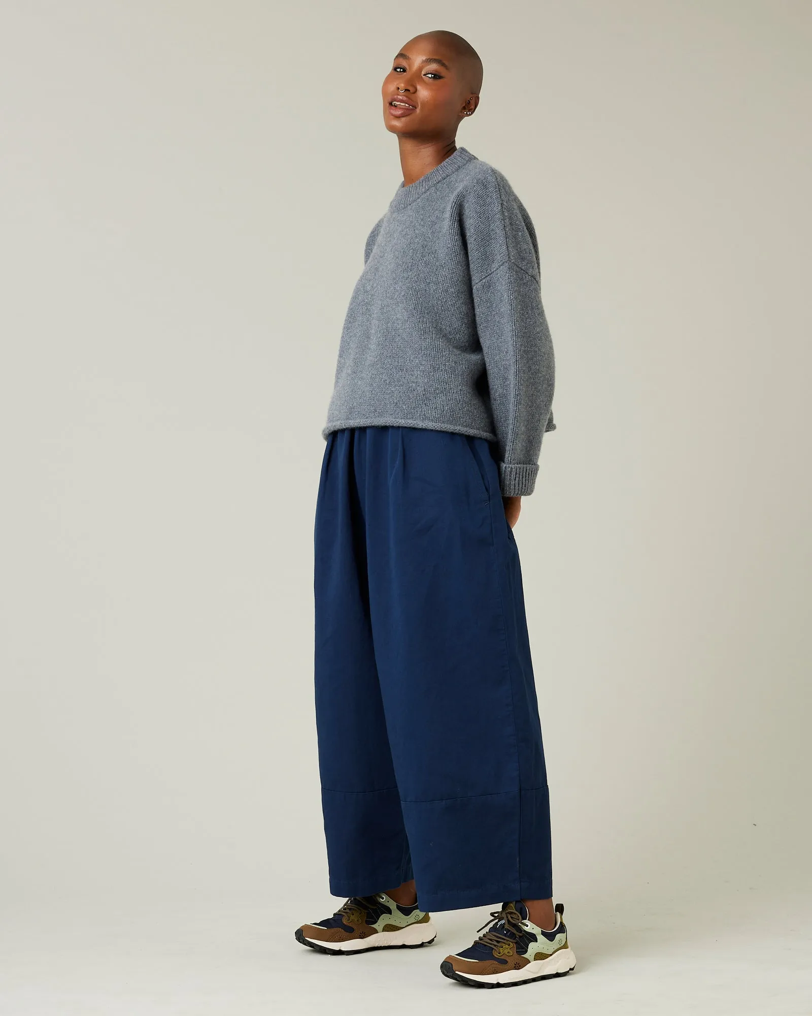 Bobbi Navy Twill Trousers