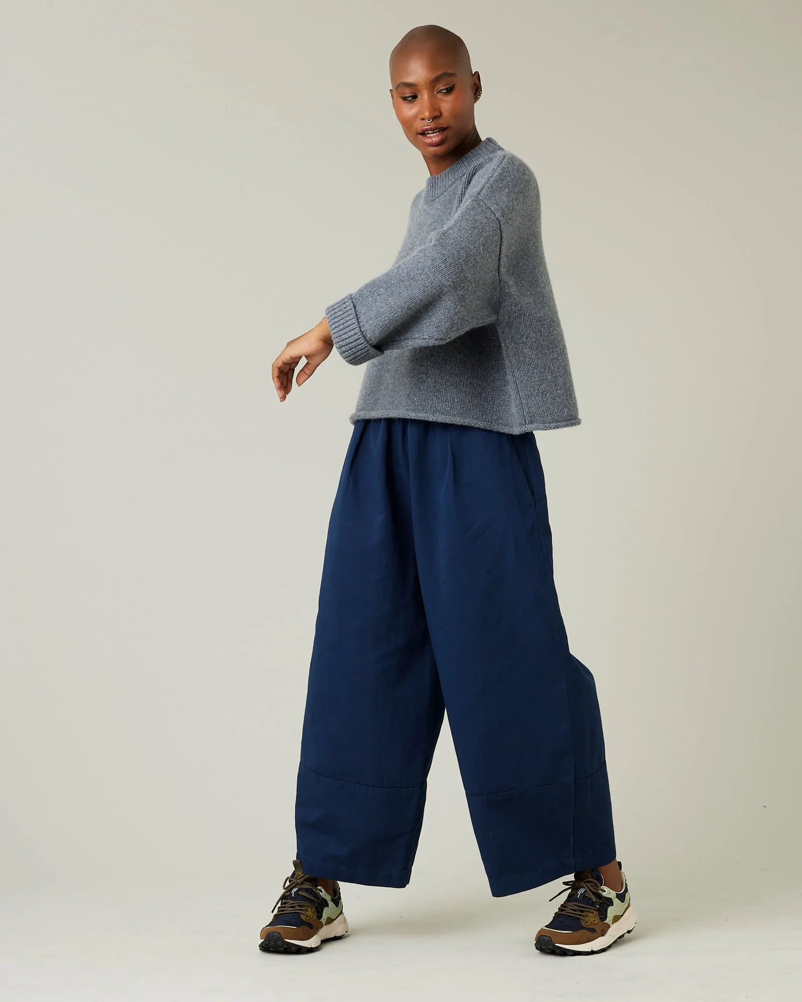 Bobbi Navy Twill Trousers