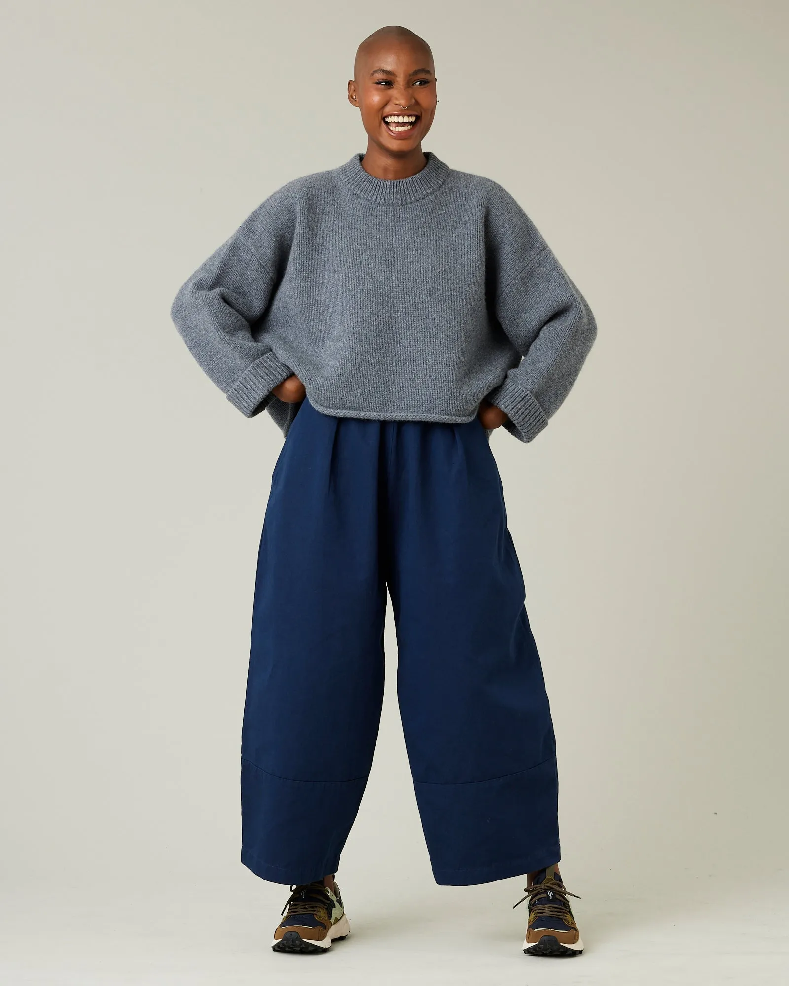 Bobbi Navy Twill Trousers