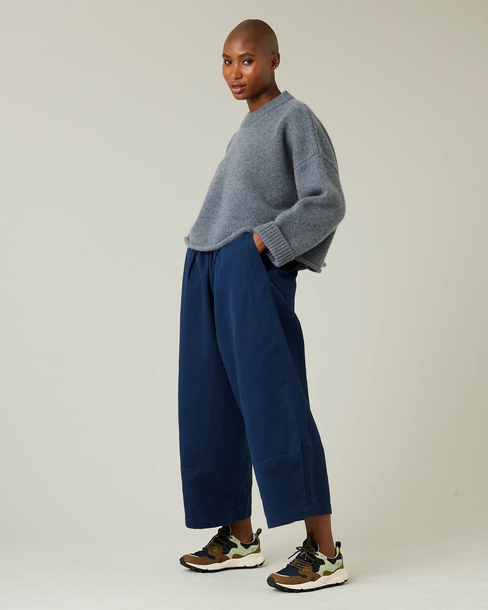 Bobbi Navy Twill Trousers