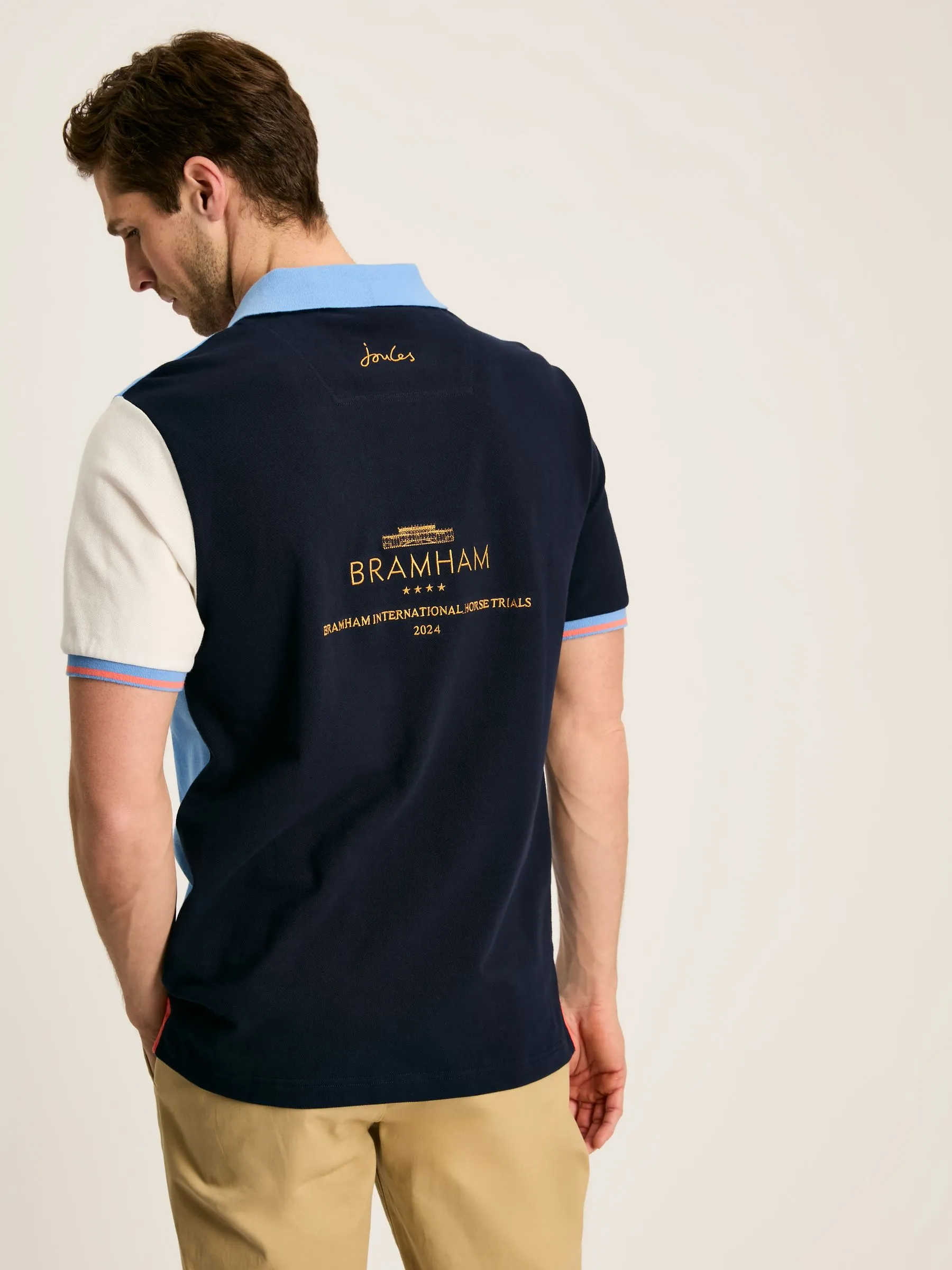 Bramham Blue/Cream Polo Shirt