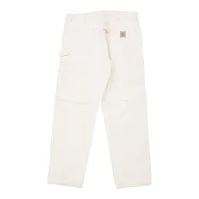 Carhartt Carpenter Trousers - 36W 34L White Cotton