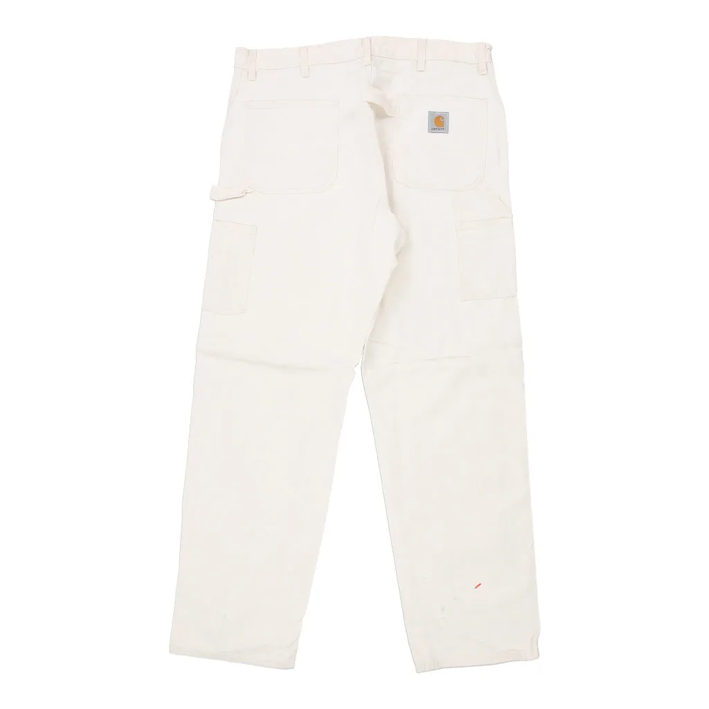 Carhartt Carpenter Trousers - 36W 34L White Cotton