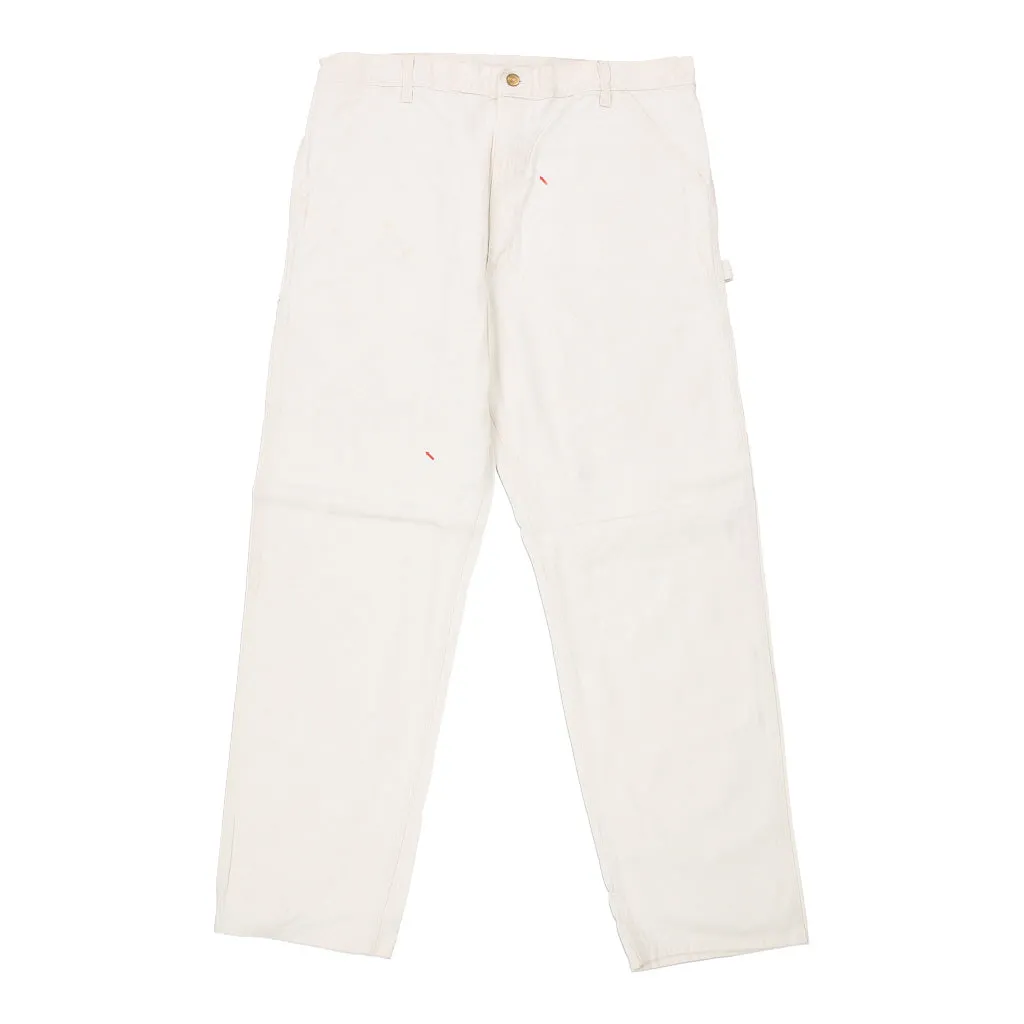 Carhartt Carpenter Trousers - 36W 34L White Cotton