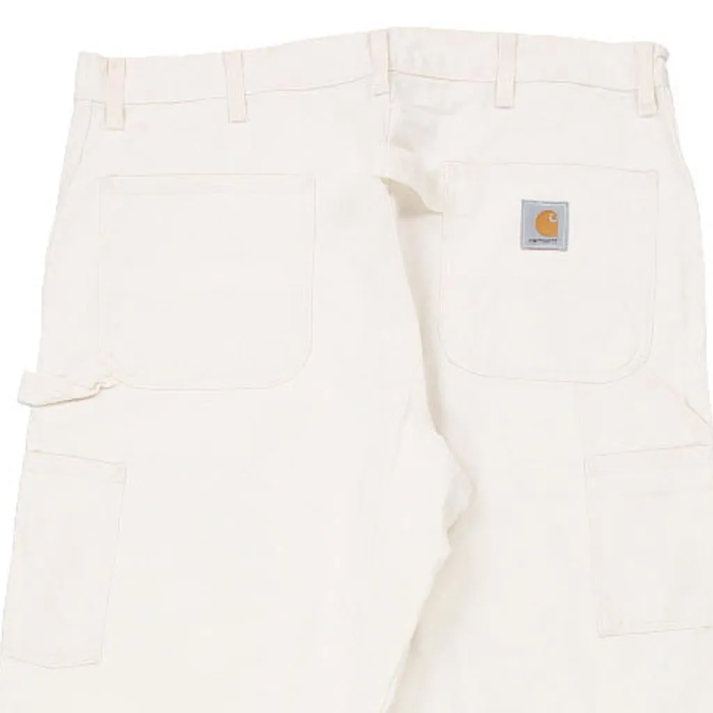 Carhartt Carpenter Trousers - 36W 34L White Cotton