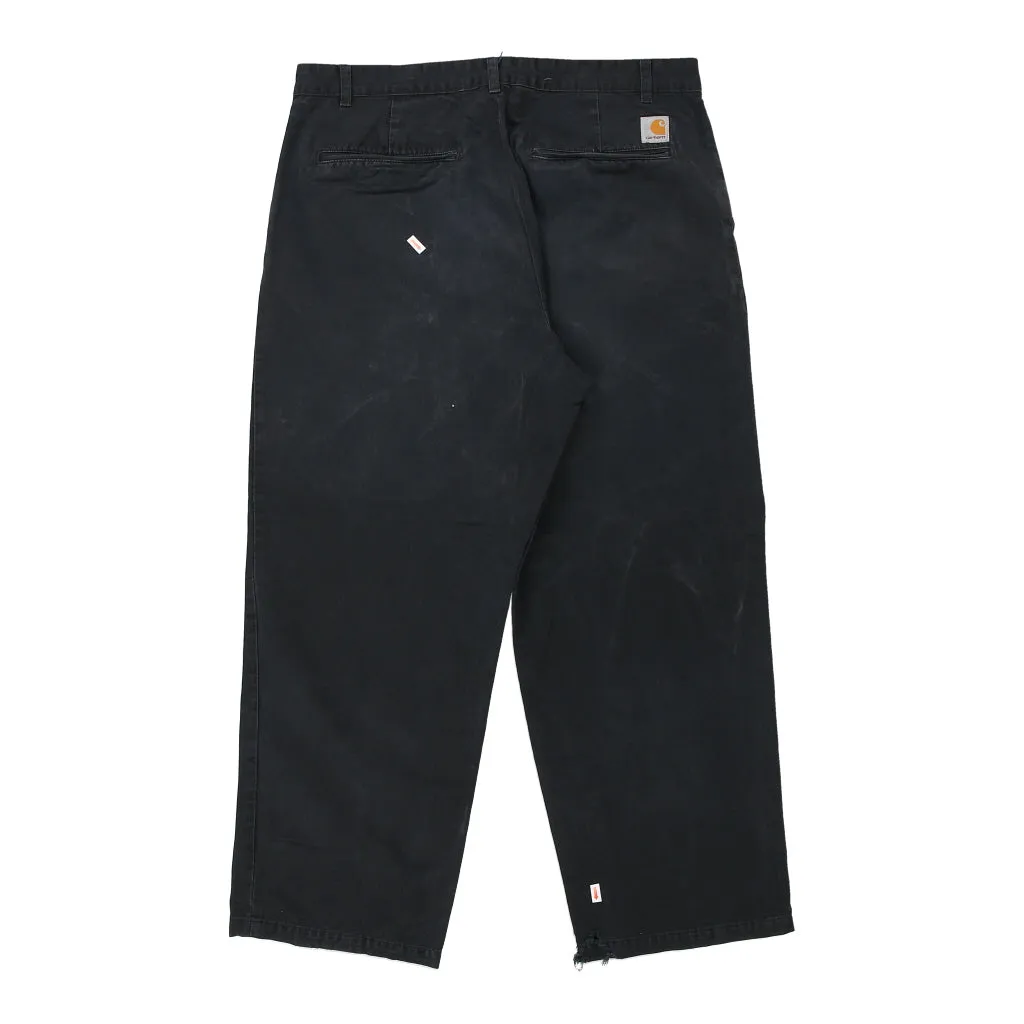 Carhartt Trousers - 34W 26L Black Cotton