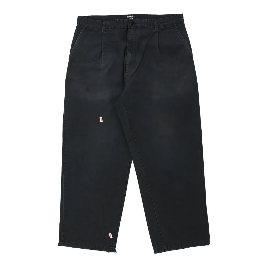 Carhartt Trousers - 34W 26L Black Cotton