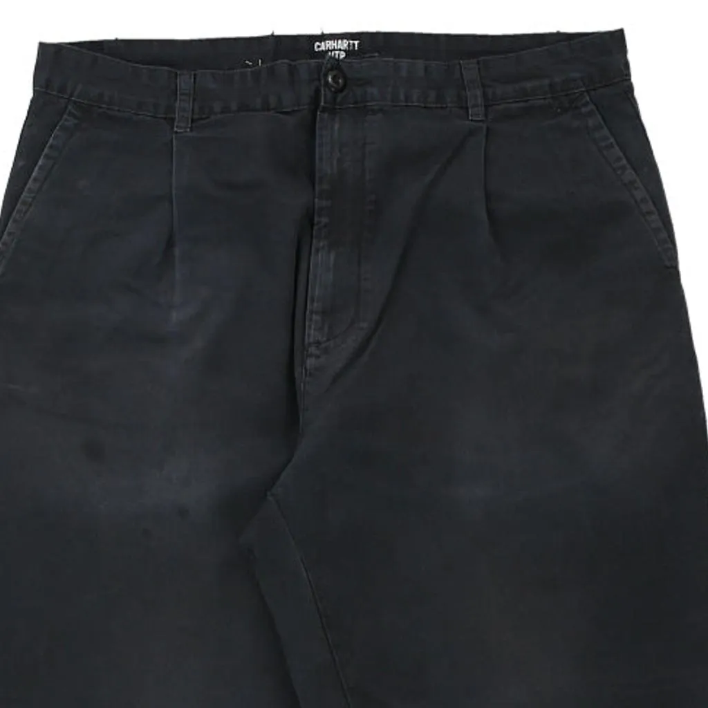 Carhartt Trousers - 34W 26L Black Cotton