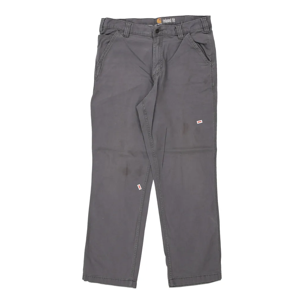 Carhartt Trousers - 34W 32L Grey Cotton