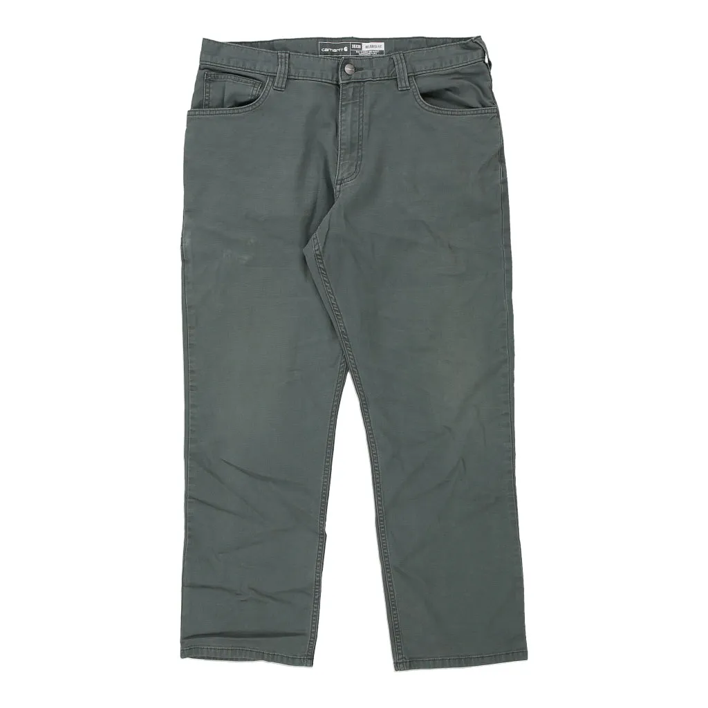 Carhartt Trousers - 35W 30L Grey Cotton