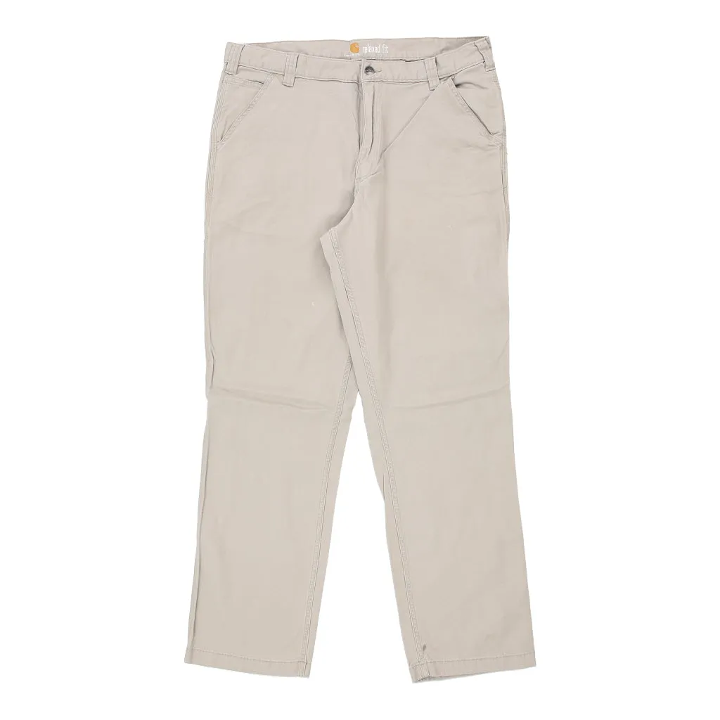 Carhartt Trousers - 38W 34L Beige Cotton