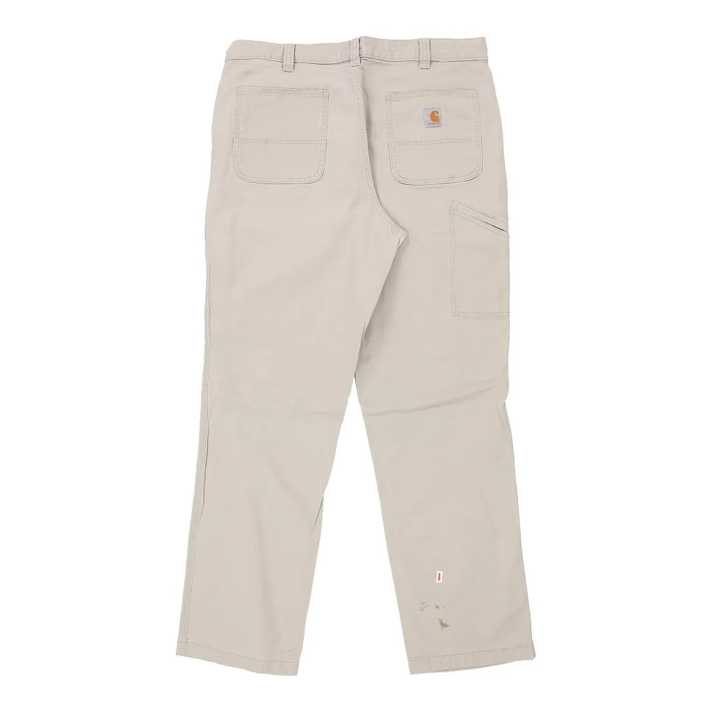 Carhartt Trousers - 38W 34L Beige Cotton