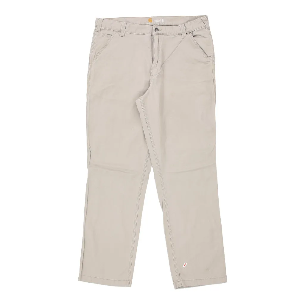 Carhartt Trousers - 38W 34L Beige Cotton