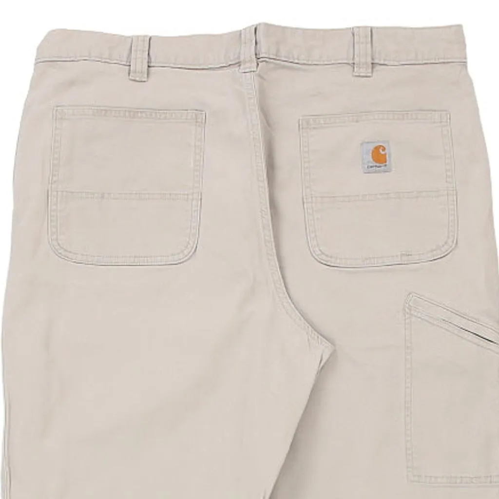 Carhartt Trousers - 38W 34L Beige Cotton