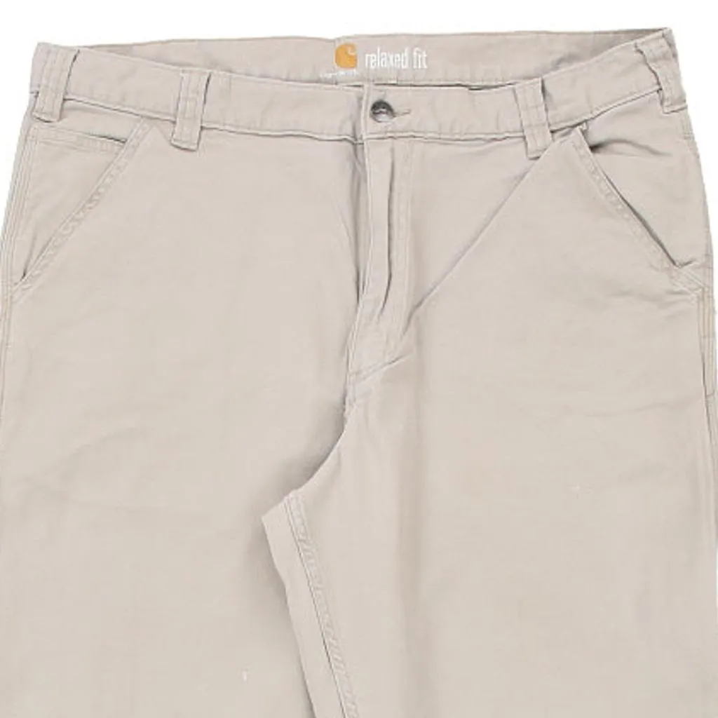 Carhartt Trousers - 38W 34L Beige Cotton