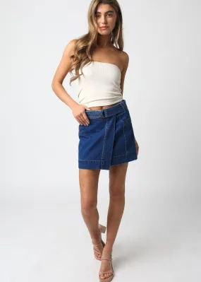 Cindy Wrap Denim Skirt