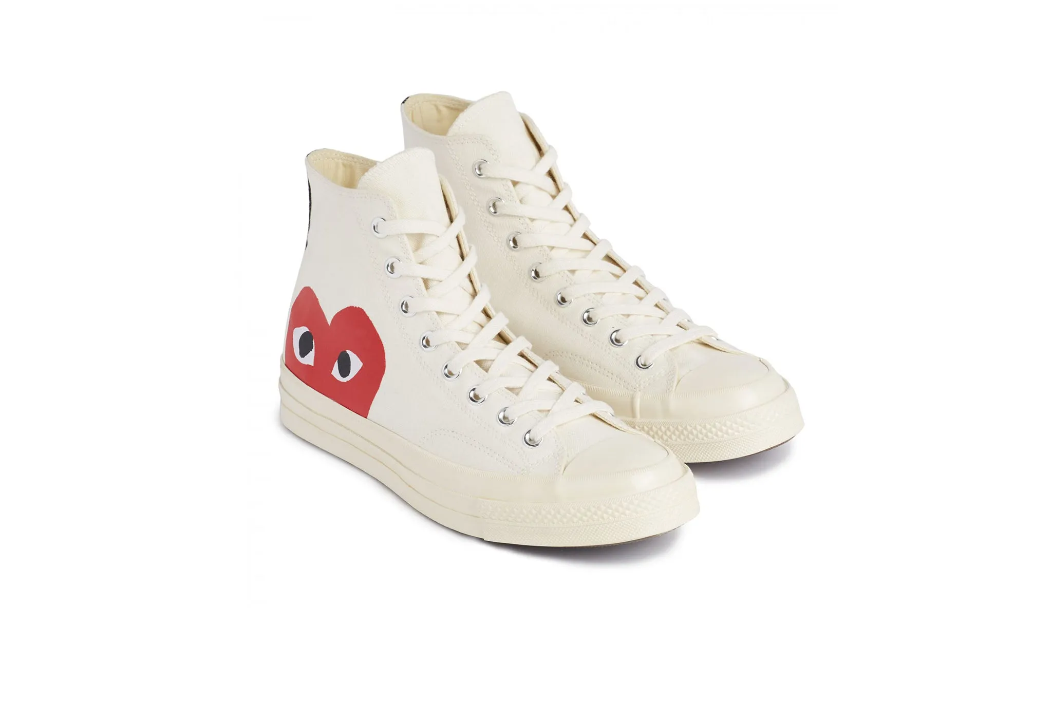 Comme des Garons PLAY Converse Chuck '70 Hi (Off White) P1K112