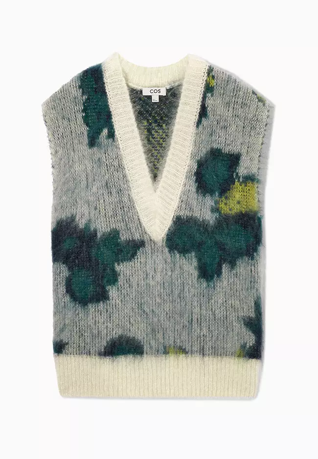 COS Intarsia Mohair V-Neck Vest