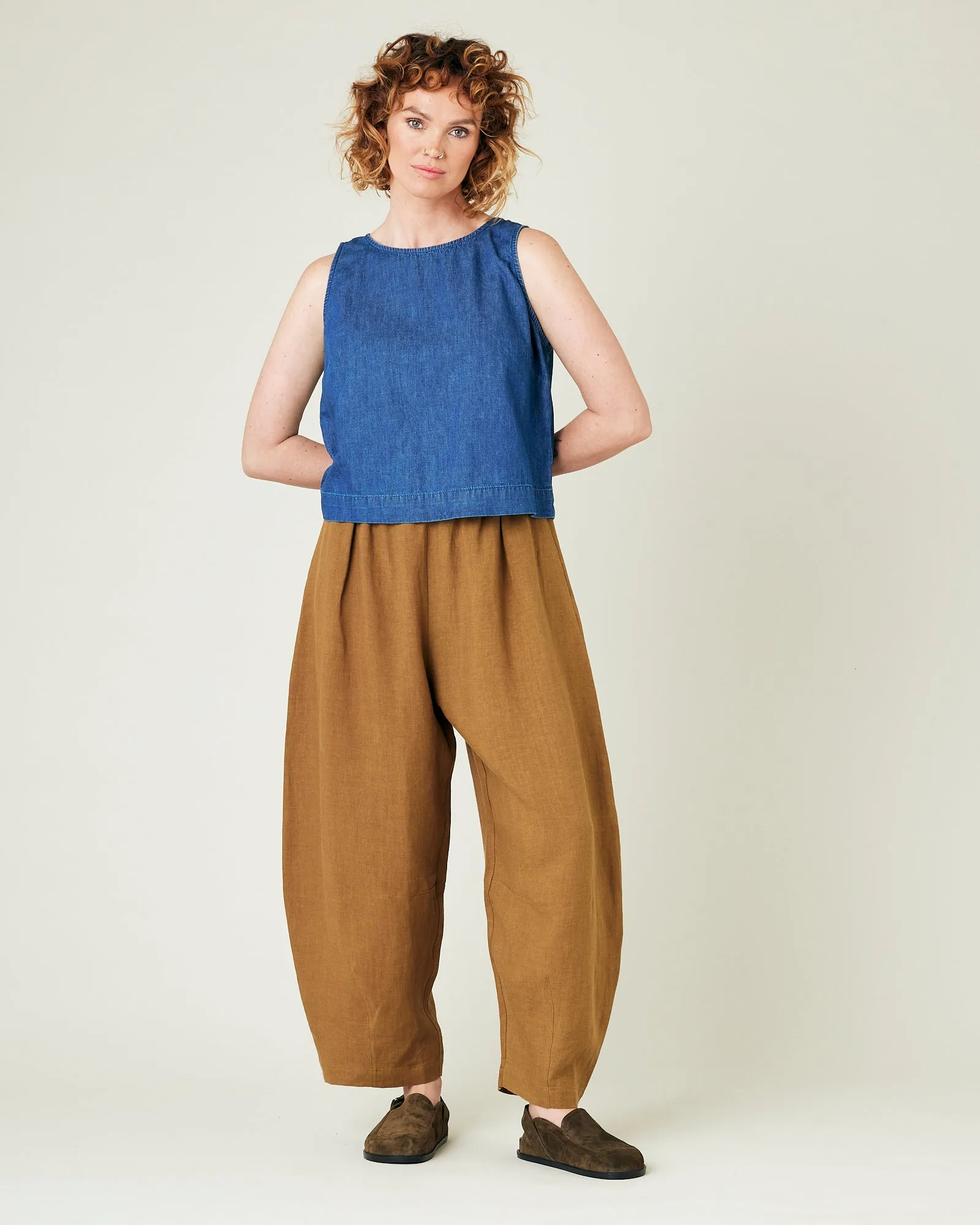 Daisy Bronze Linen Trousers