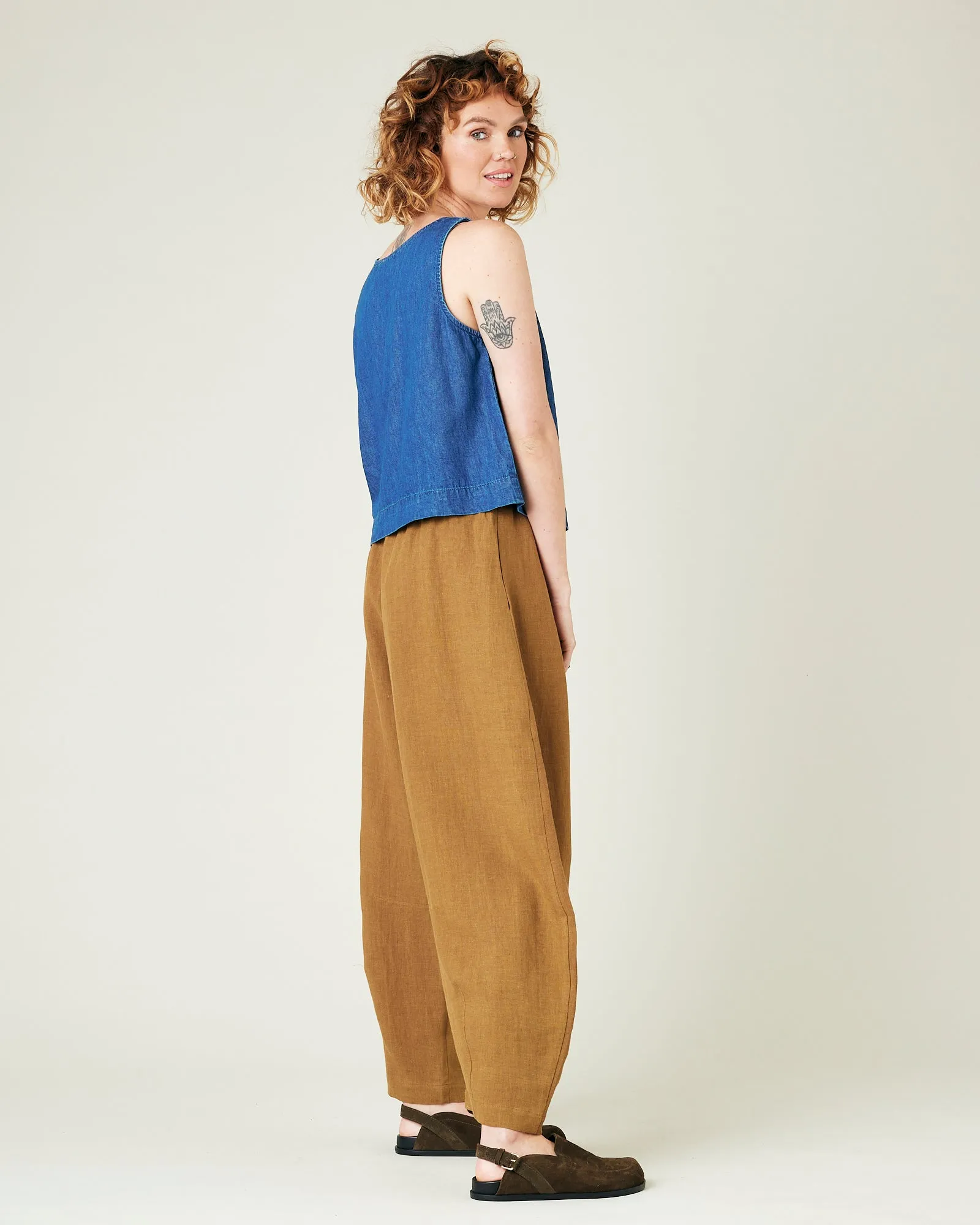 Daisy Bronze Linen Trousers