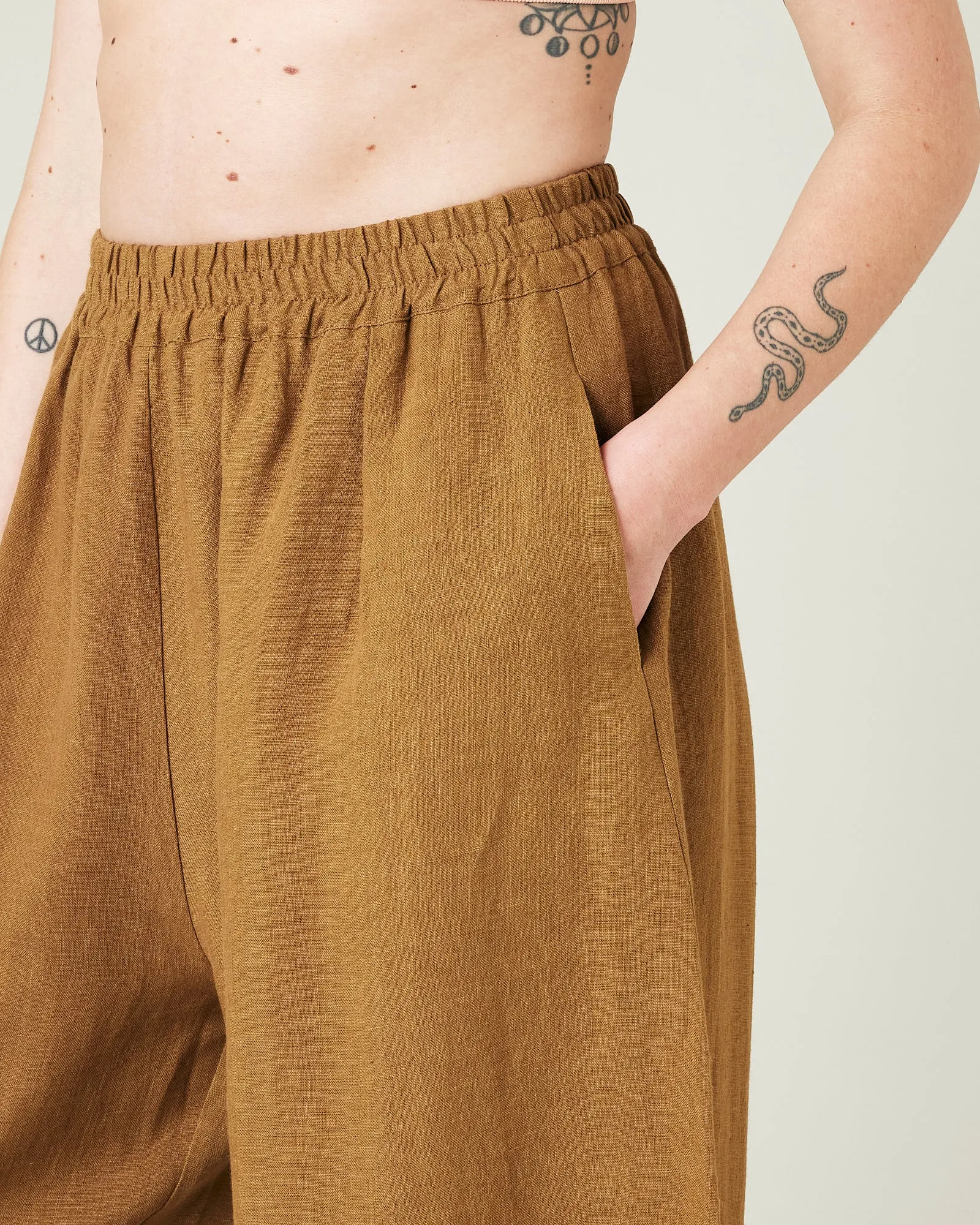 Daisy Bronze Linen Trousers