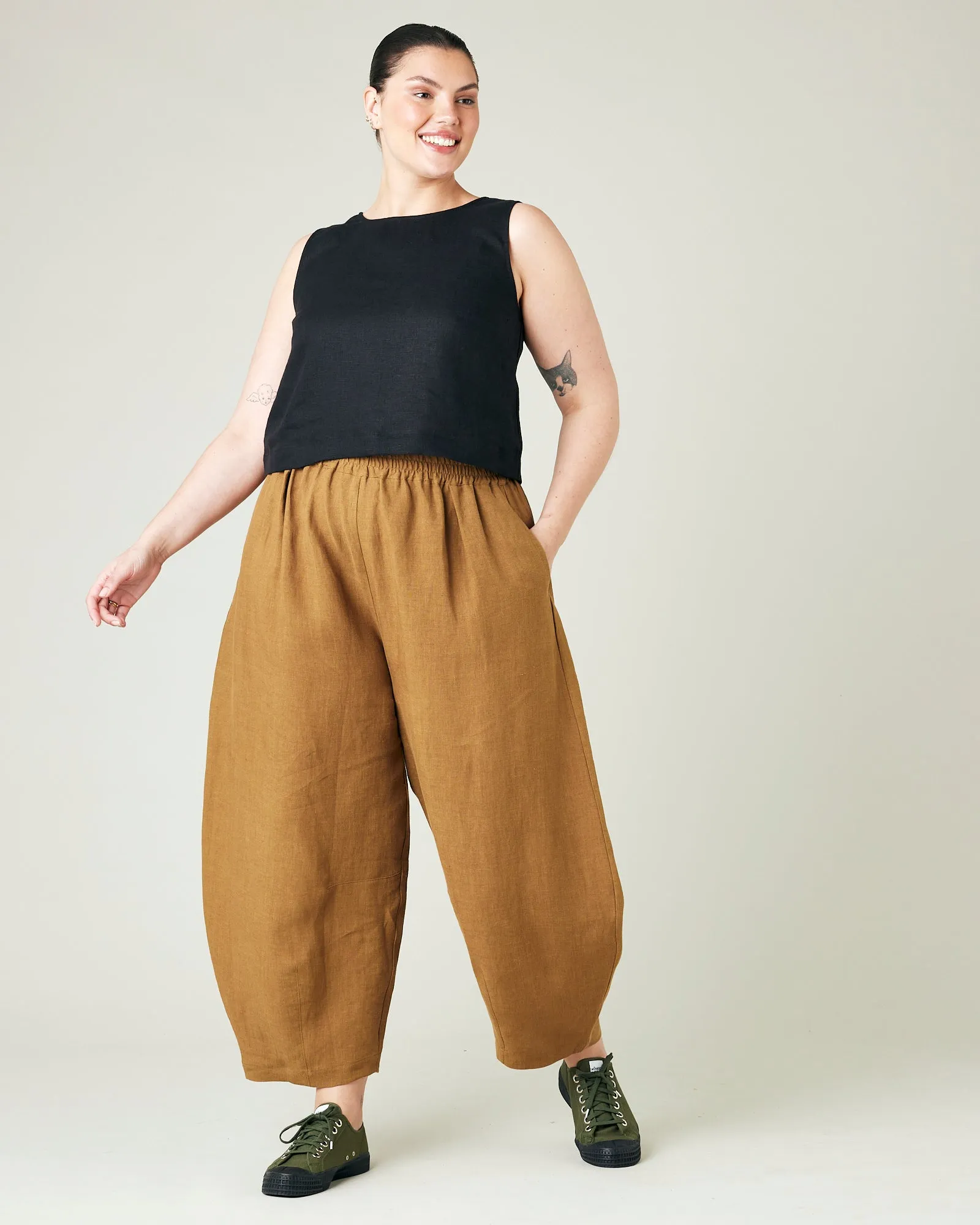 Daisy Bronze Linen Trousers