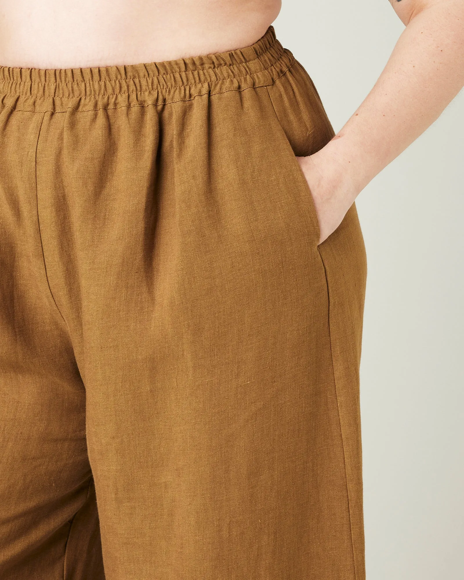 Daisy Bronze Linen Trousers