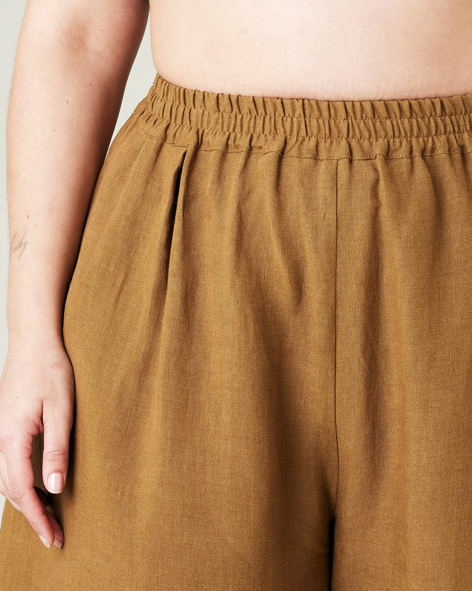 Daisy Bronze Linen Trousers