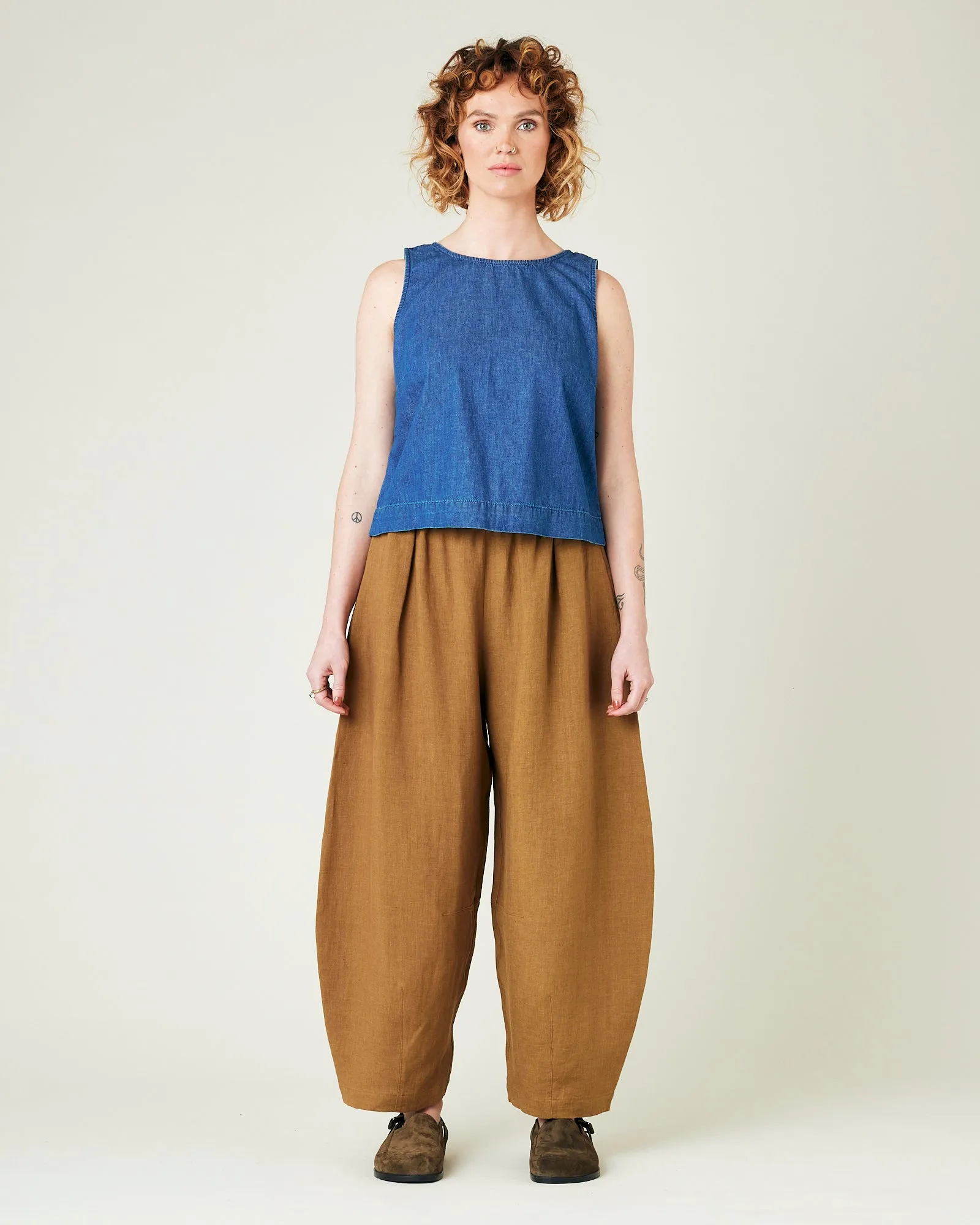 Daisy Bronze Linen Trousers