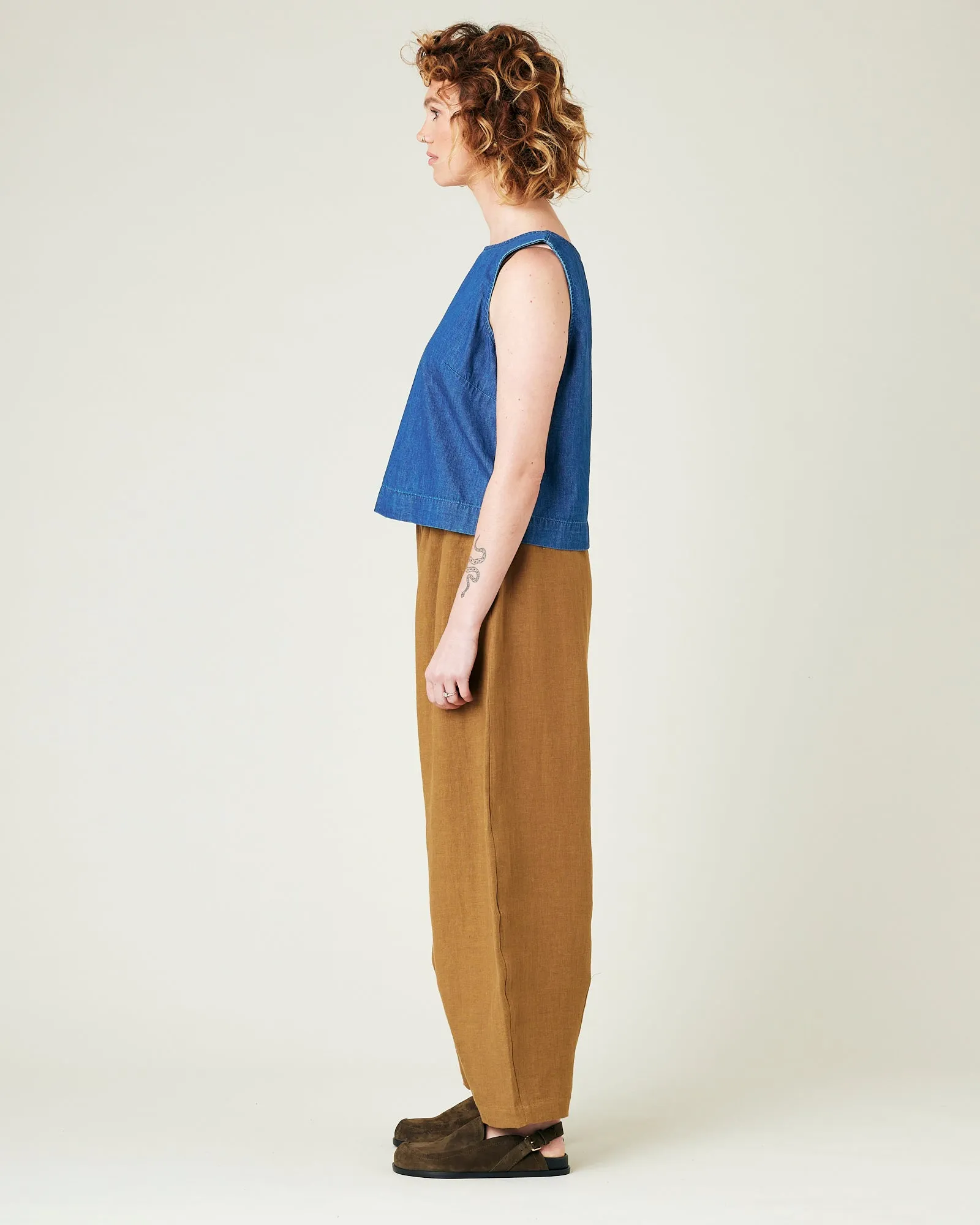 Daisy Bronze Linen Trousers