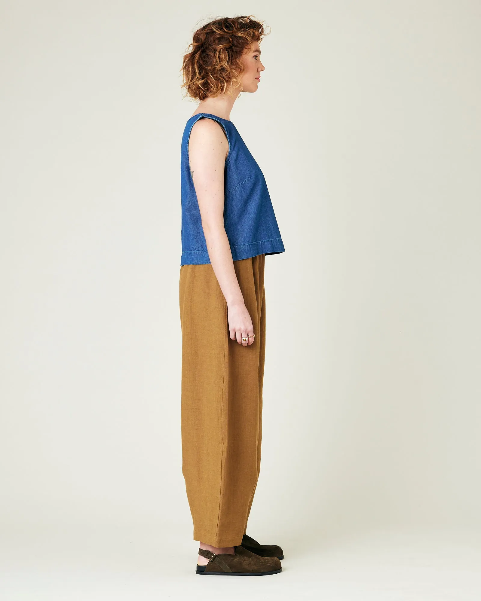 Daisy Bronze Linen Trousers