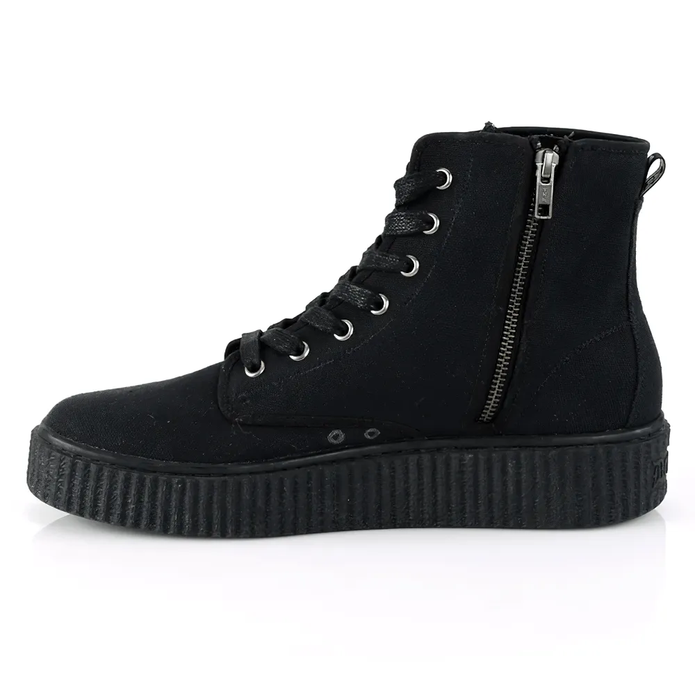 DEMONIA Canvas High-Top Platform Sneakers for Men and Women