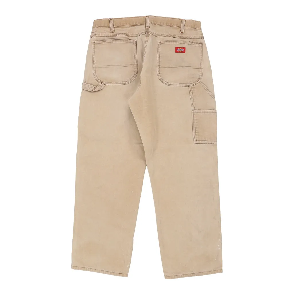 Dickies Carpenter Trousers - 36W 29L Beige Cotton