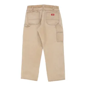 Dickies Carpenter Trousers - 36W 29L Beige Cotton