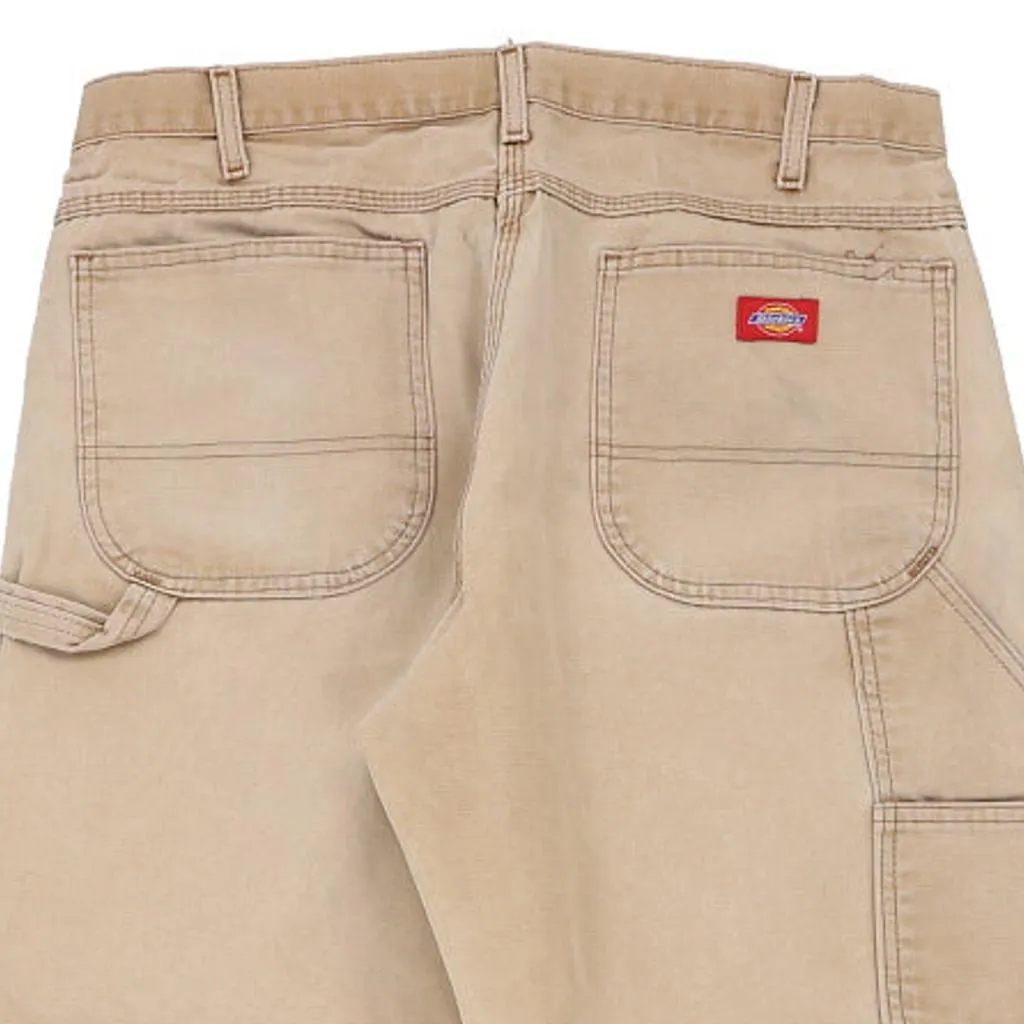 Dickies Carpenter Trousers - 36W 29L Beige Cotton