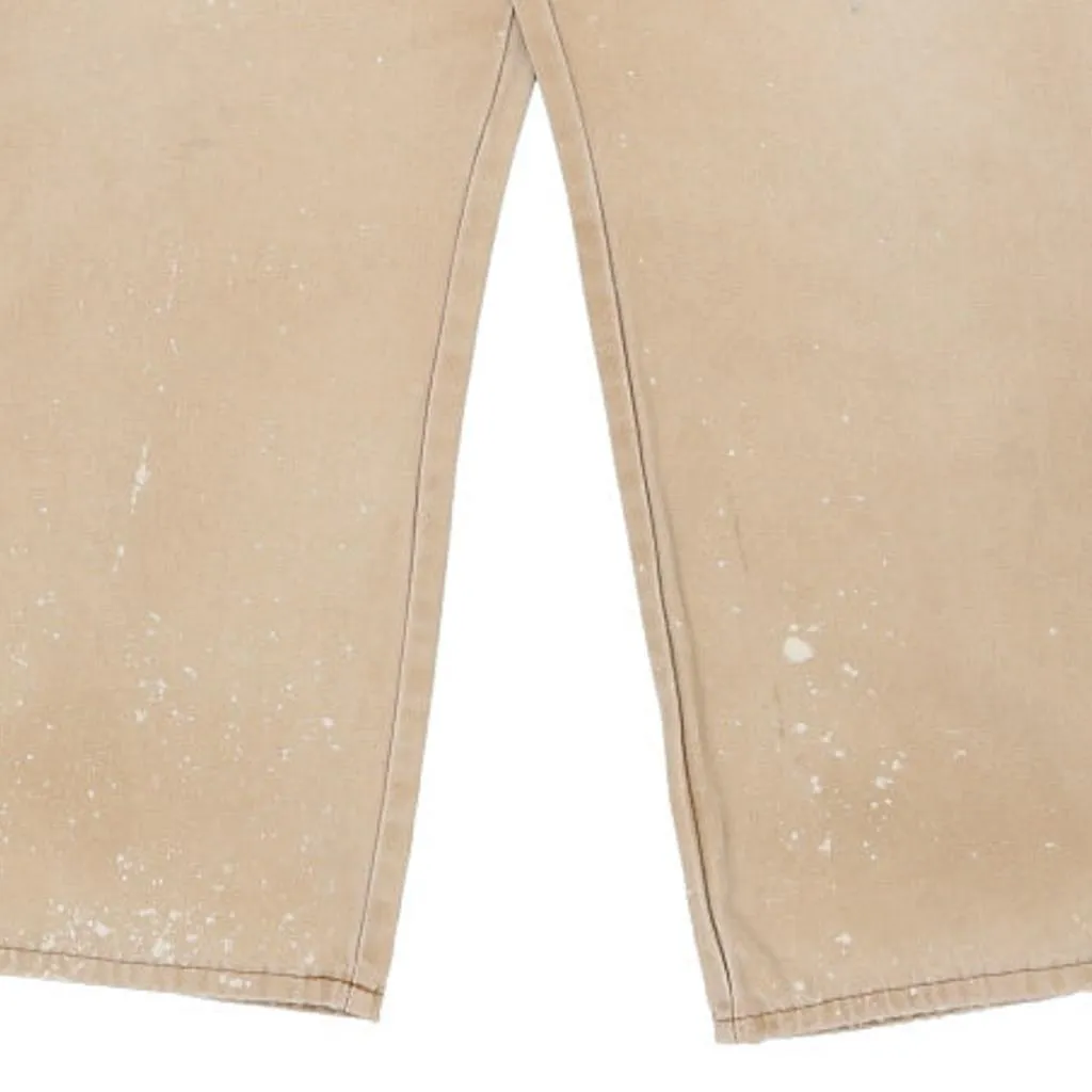 Dickies Carpenter Trousers - 36W 29L Beige Cotton