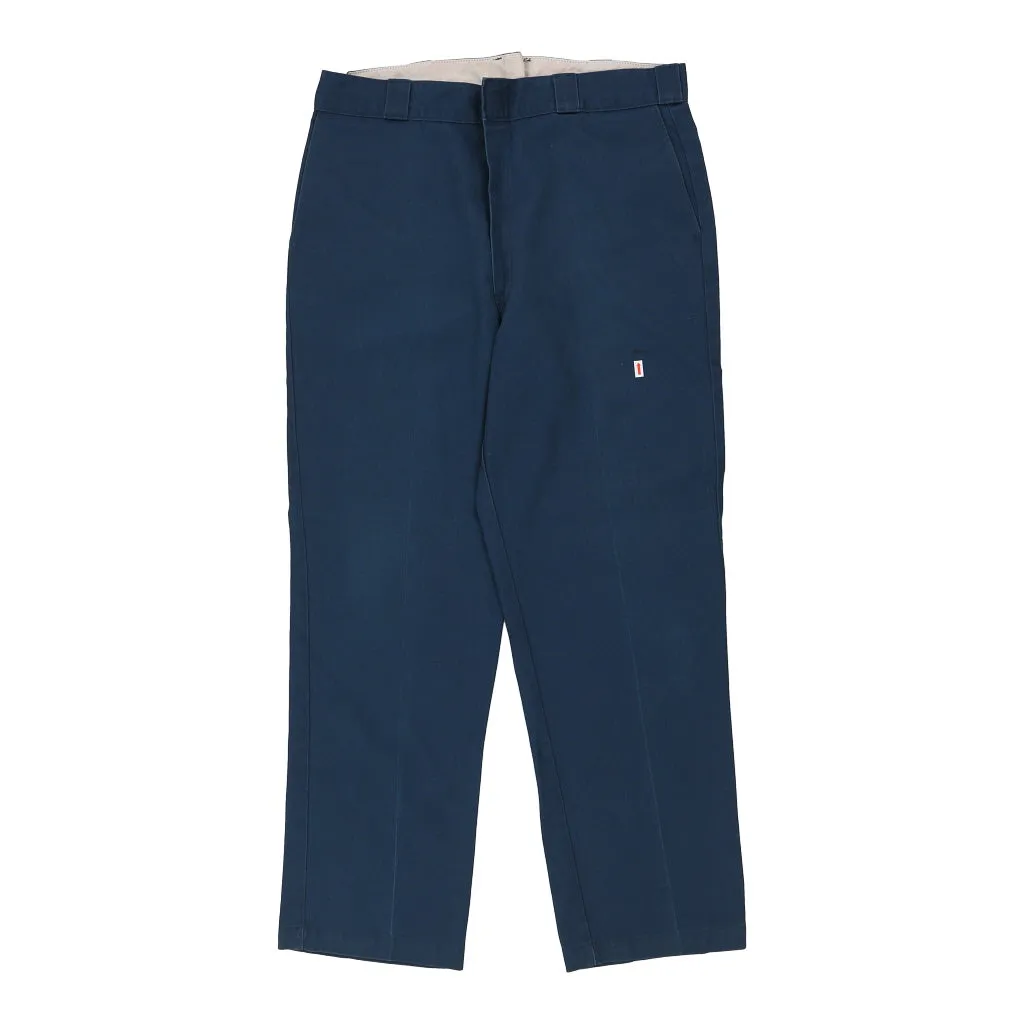 Dickies Trousers - 36W 31L Navy Cotton Blend