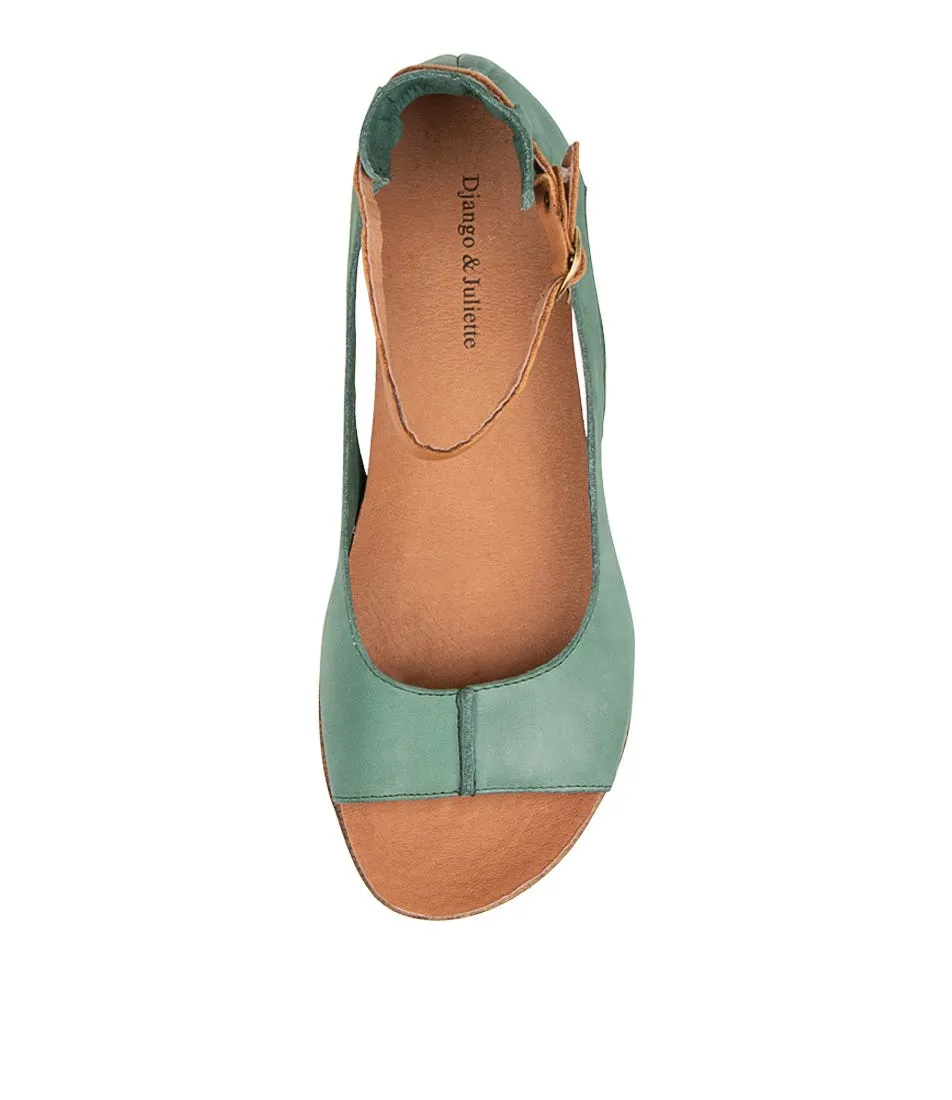 DJANGO & JULIETTE Brayan Ocean Dark Tan Leather Sandals