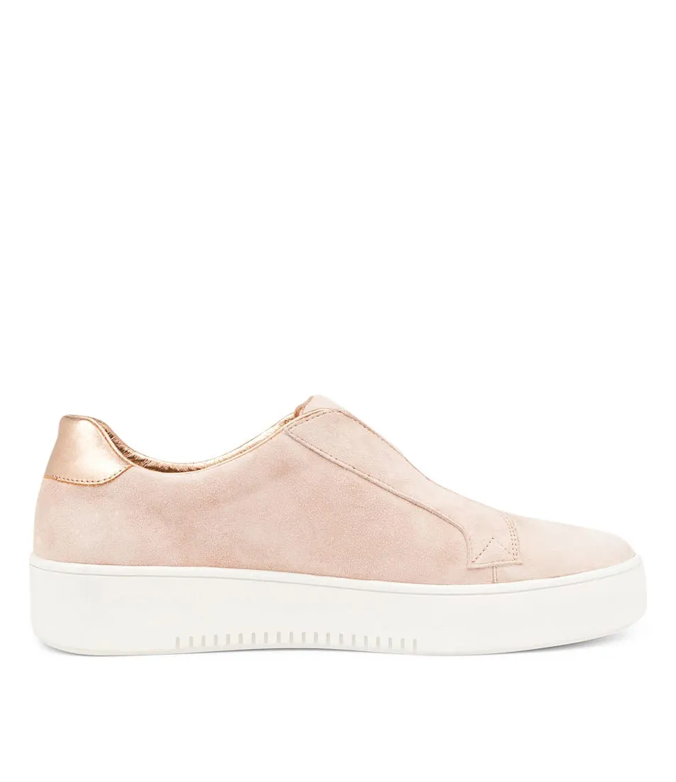 DJANGO & JULIETTE Lia Nude Pale Rose Gold Suede Sneakers