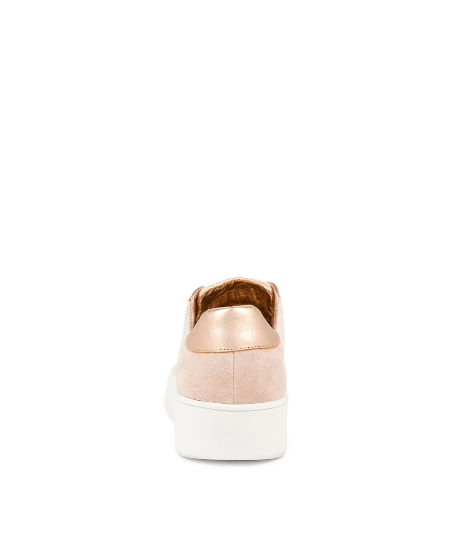 DJANGO & JULIETTE Lia Nude Pale Rose Gold Suede Sneakers