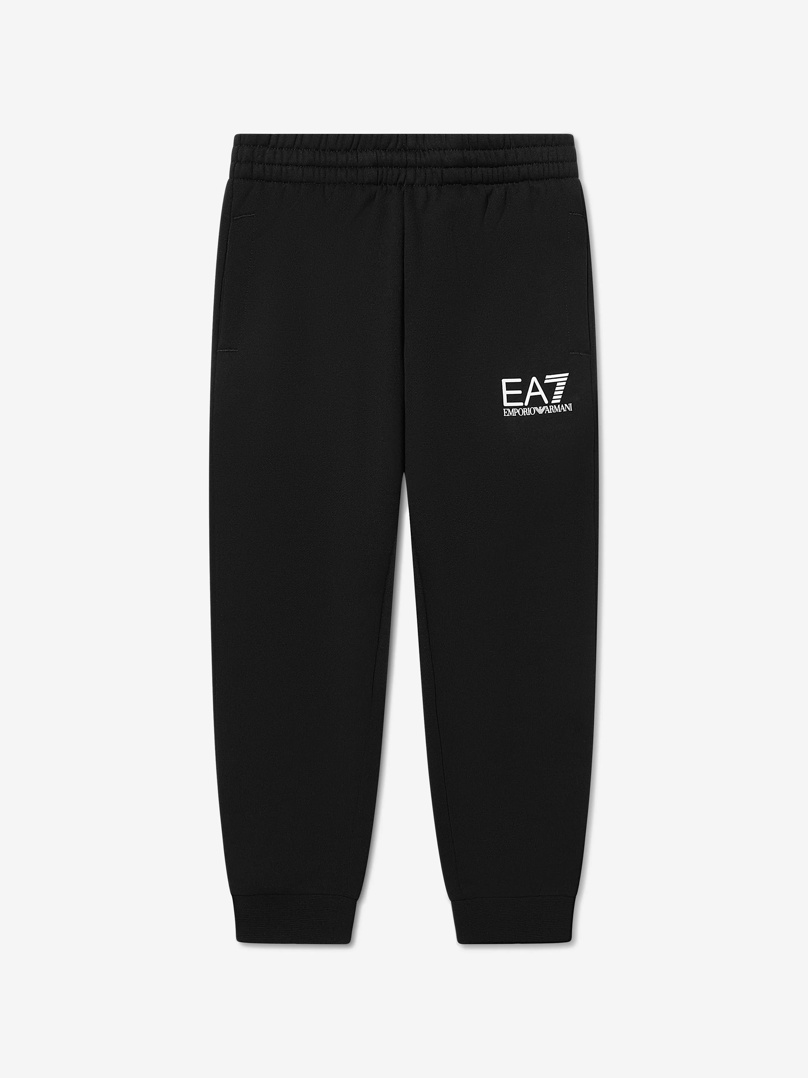 EA7 Emporio Armani Boys Logo Joggers in Black