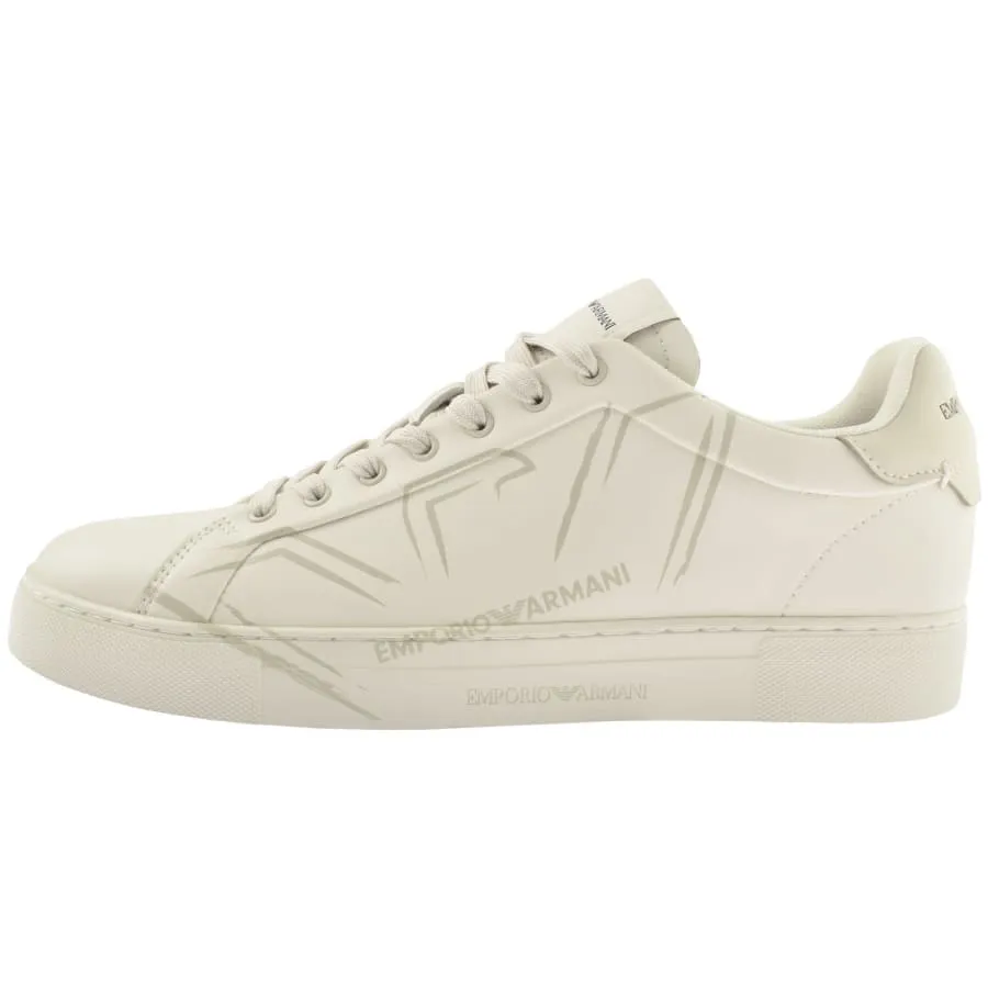 Emporio Armani Logo Trainers Off White